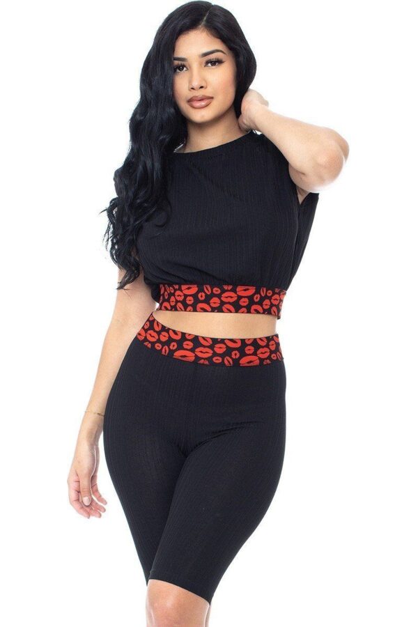 Shoulder Pad And Leopard Detailed Biker Shorts - Image 3