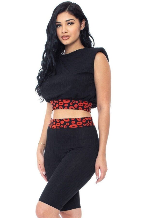 Shoulder Pad And Leopard Detailed Biker Shorts - Image 5