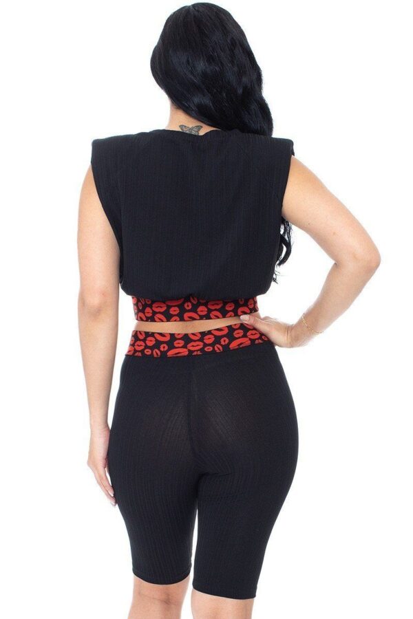 Shoulder Pad And Leopard Detailed Biker Shorts - Image 6