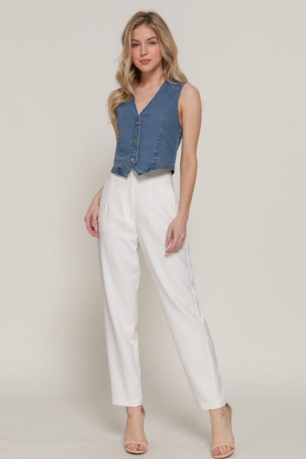 Stretch Denim Vest - Image 2