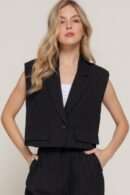 Lapel Collar W/shoulder Pads Vest