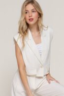 Lapel Collar W/shoulder Pads Vest
