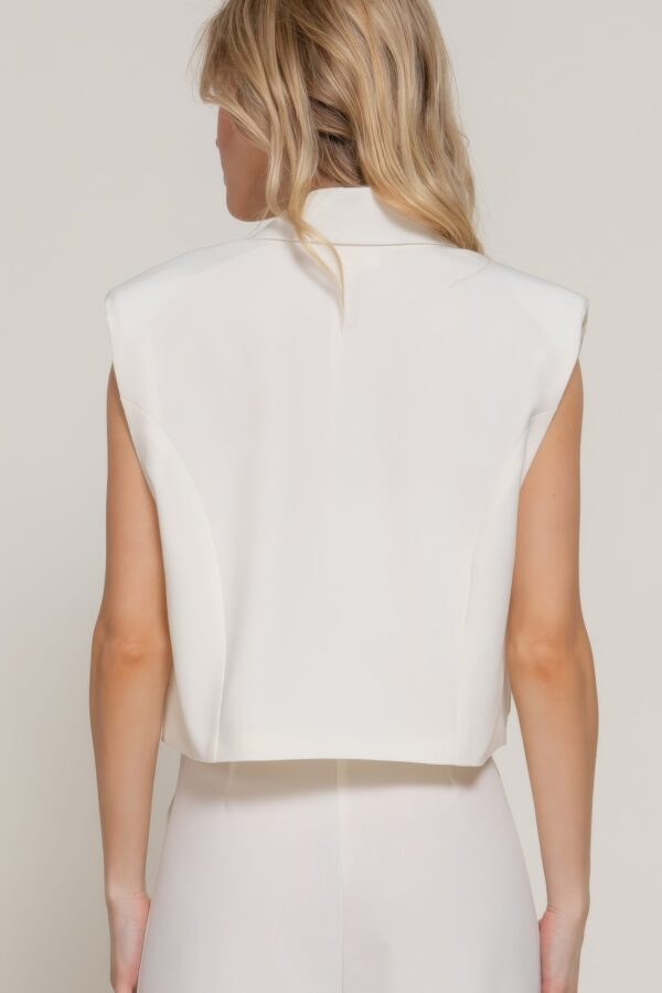 Lapel Collar W/shoulder Pads Vest - Image 4