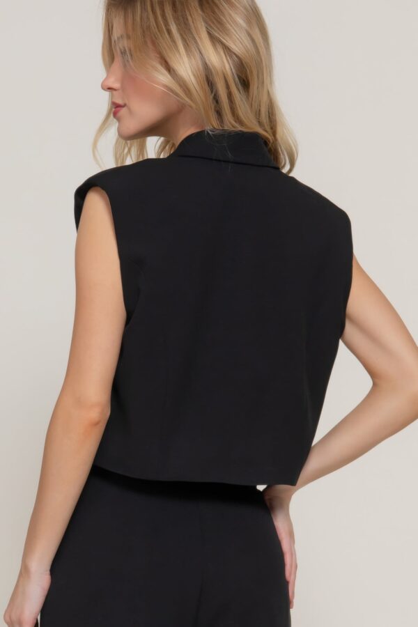 Lapel Collar W/shoulder Pads Vest - Image 4