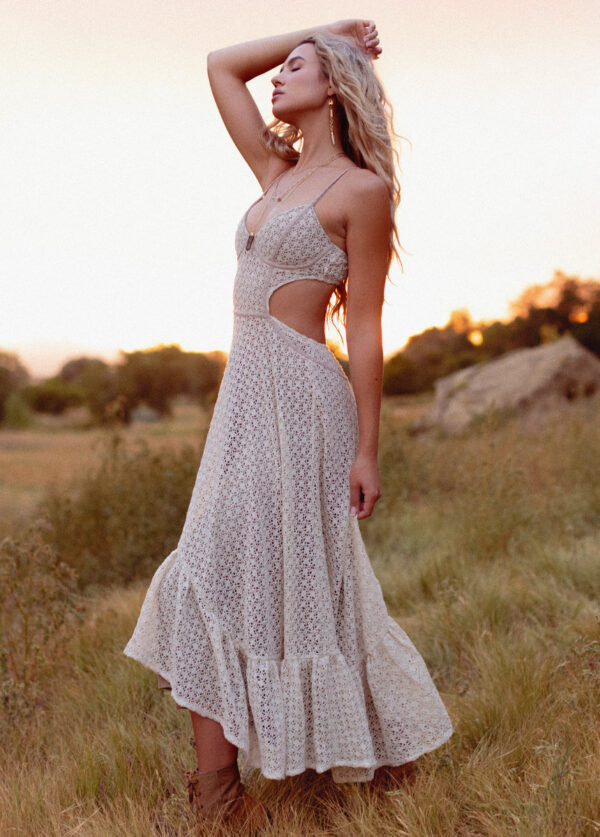 Bebe Dress in Ecru - Image 2