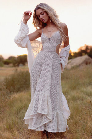 Bebe Dress in Ecru