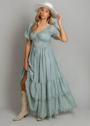 Cristina Dress in Dusty Aqua