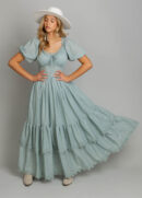 Cristina Dress in Dusty Aqua