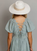 Cristina Dress in Dusty Aqua