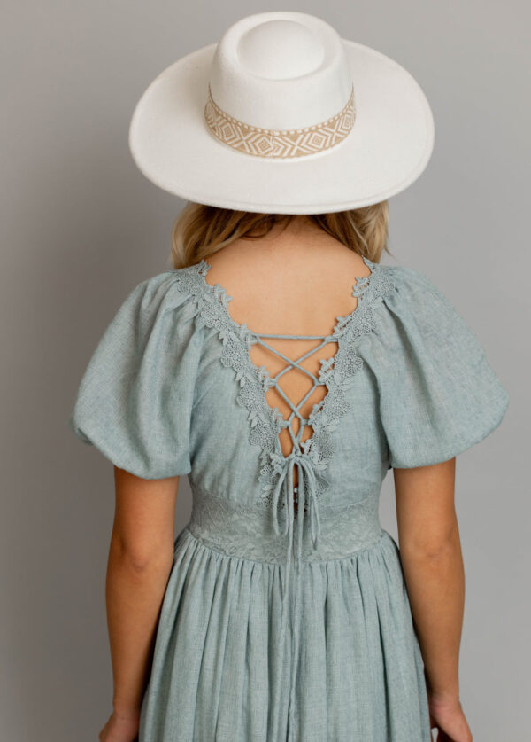 Cristina Dress in Dusty Aqua - Image 9