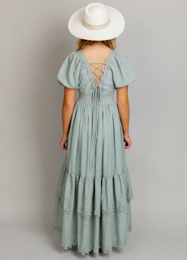 Cristina Dress in Dusty Aqua - Image 12