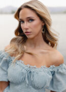 Cristina Dress in Dusty Aqua