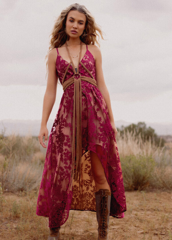 Holli Dress in Red Wine - Image 2