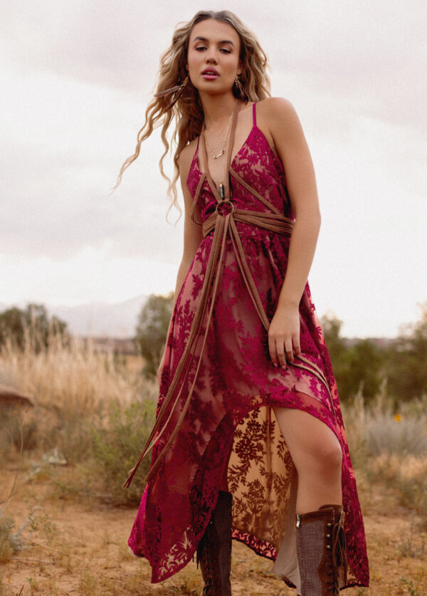 Holli Dress in Red Wine - Image 4