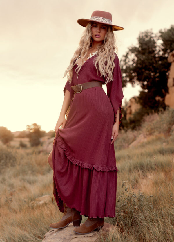 Honey Dress in Rosewood - Image 5
