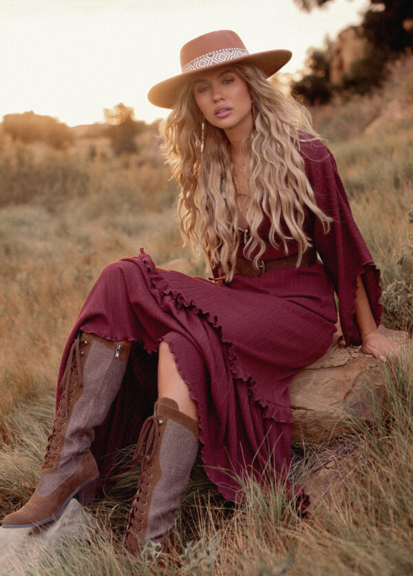 Honey Dress in Rosewood - Image 4