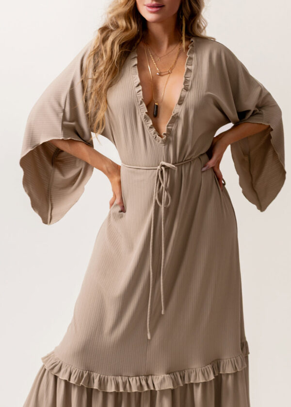 Honey Dress in Almond - Image 2