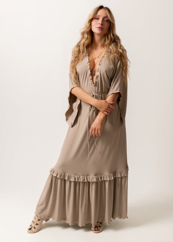 Honey Dress in Almond - Image 3