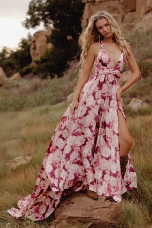 June Impact Dress in Warm Watercolor