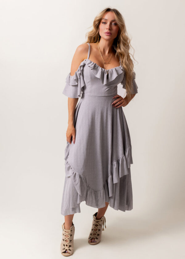 Odile Dress in Gray - Image 6