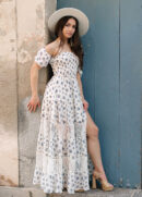 Sirena Dress in Cream Ditsy Floral